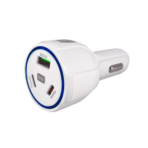 Usb punjač iz upaljača automobila qc3.0+2xpd Usbp359