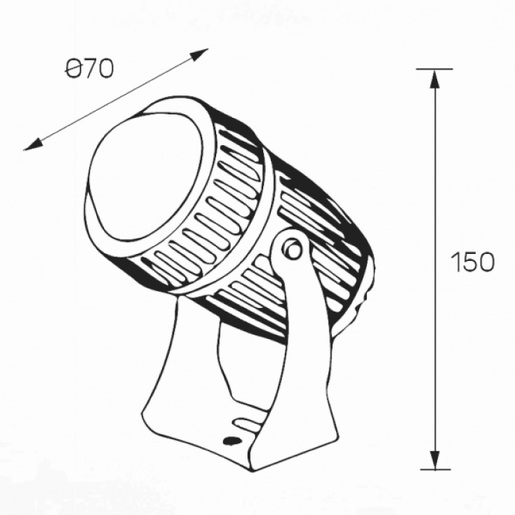 Zidna led lampa 9w 4000k ip66 E250017