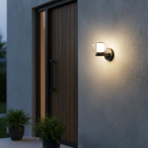 Zidna lampa 1xgu10 ip65 crna 180x150x180mm Jm-5034