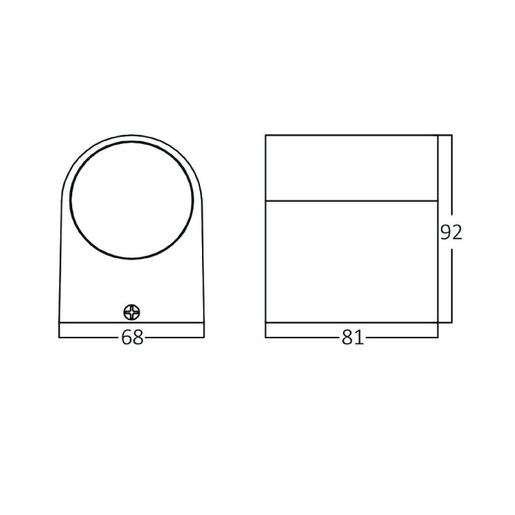 Braytron siva zidna lampa 1xgu10 Bg32-00202