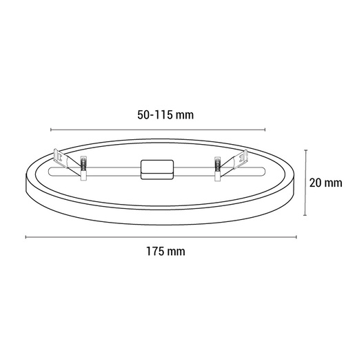 Fleksibilna led ugradna panel lampa 15w Lupf-o-15/ww
