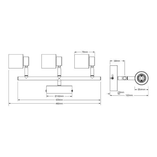 Osram primal bela spot lampa 3xgu10 4099854587467e