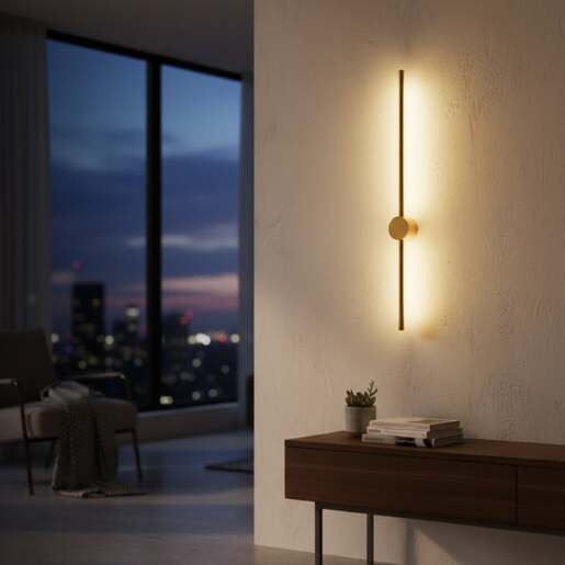 Zlatna zidna led lampa 12w 3000k ip20 Solea54/z