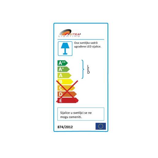 Led ugradna panel lampa 6w toplo bela M6uo/ww