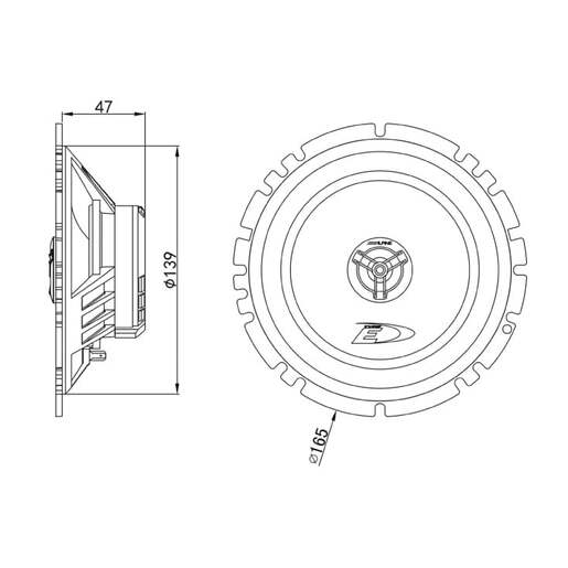 Auto zvučnici 165mm 2x40w Sxe-1725s