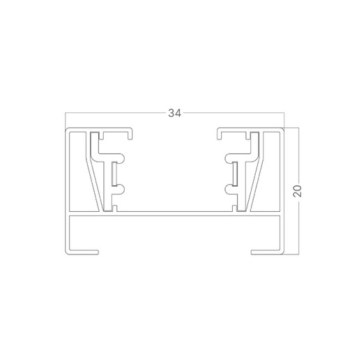 Braytron crna monofazna šina 3m By40-00131