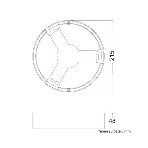Crni nosač za ugradni led panel 24w i 30w 4099854561962e