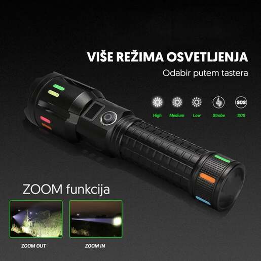 Punjiva led baterijska lampa sa displejem 17417-5930