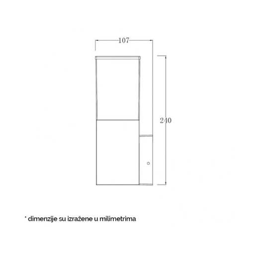 Zidna lampa sa senzorom 1xe27 Jm-4606/s