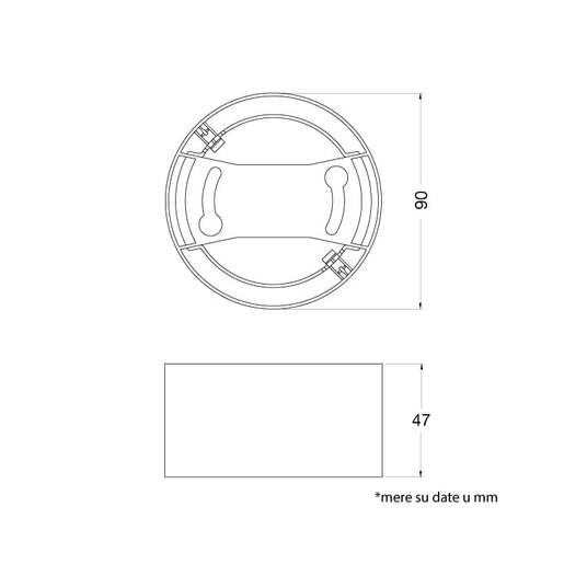 Crni nosač za ugradni led panel 4w 4099854561887e