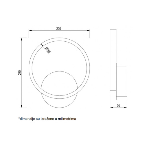 Zidna led lampa 10w Vesta467