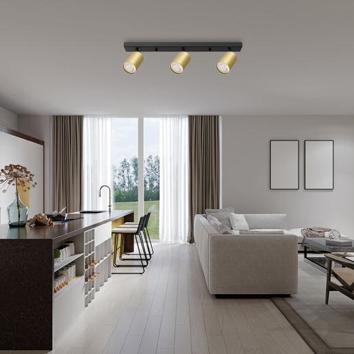 Braytron zlatna spot lampa 3xgu10 Bh04-00836