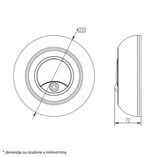 Zidna led lampa sa senzorom 20/15/10w cct ip65 Bl10