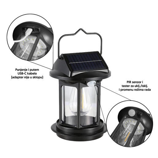 Solarna lampa sa senzorom pokreta 20463-5702
