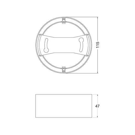 Beli nosač za ugradni led panel 8w 4058075709904e