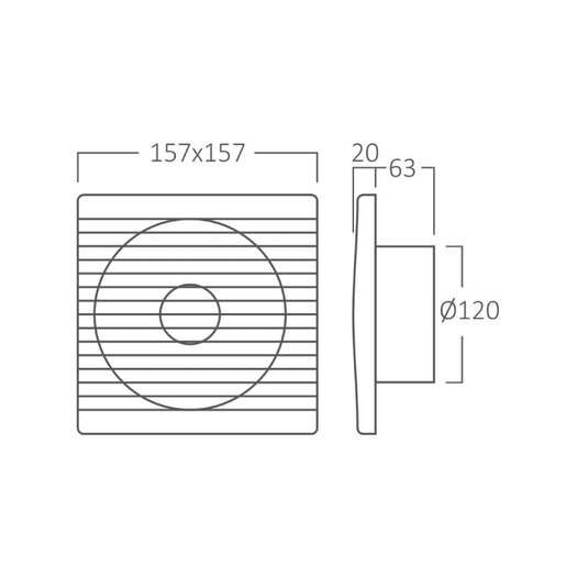 Braytron izduvni ventilator 120mm Bz01-00020