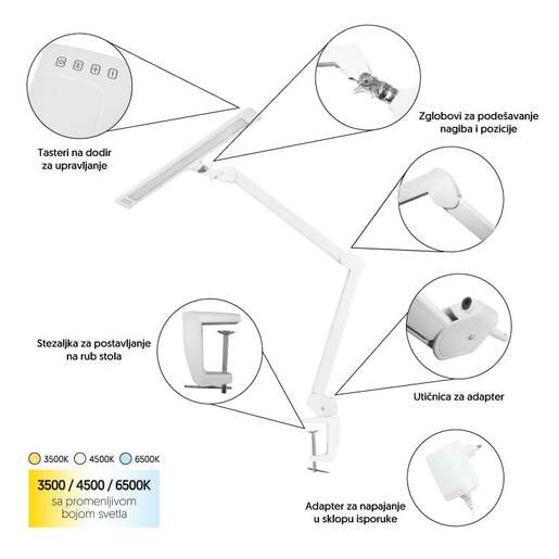 Prosto radna stona led lampa Rl805/wh
