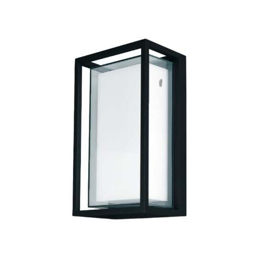 Zidna led lampa 12w 4000k ip54 crna W13301/c