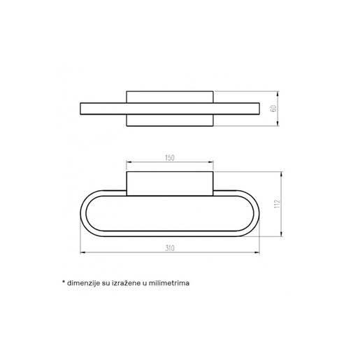 Zidna led lampa 4w Luna321