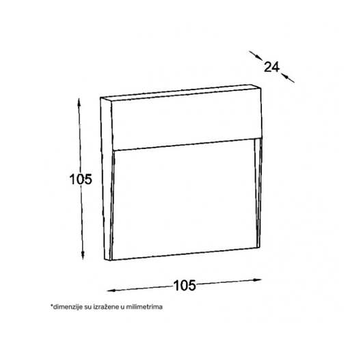 Zidna led lampa 3w 3000k ip65 antracit A4502
