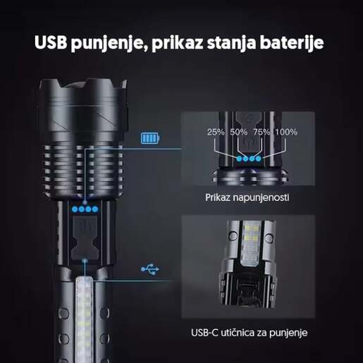 Ručna led lampa, white laser led 800mah Pl4005