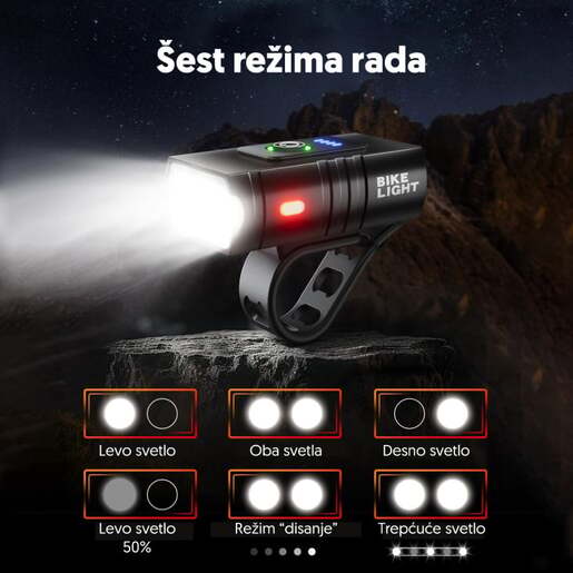 Punjiva led lampa za bicikl sa led diodama 17417-5916