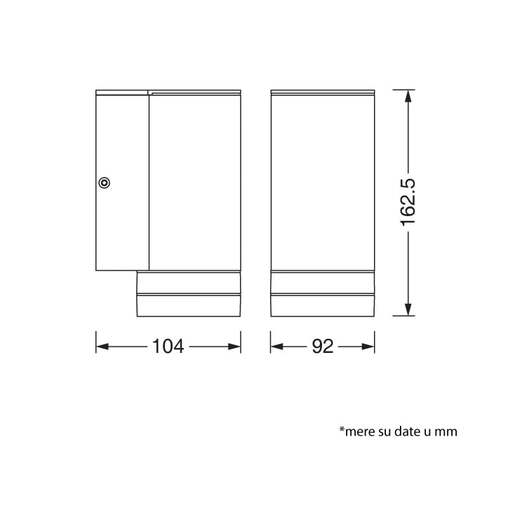 Ledvance zidna lampa 1xgu10 4058075554511e