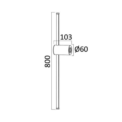 Braytron crna zidna led lampa 16w Bh07-04101