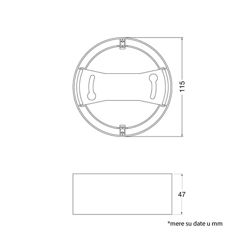 Crni nosač za ugradni led panel 8w 4099854561900e