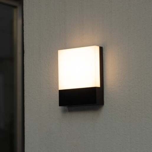 Zidna led lampa 10w 3000k ip65 crna A0301