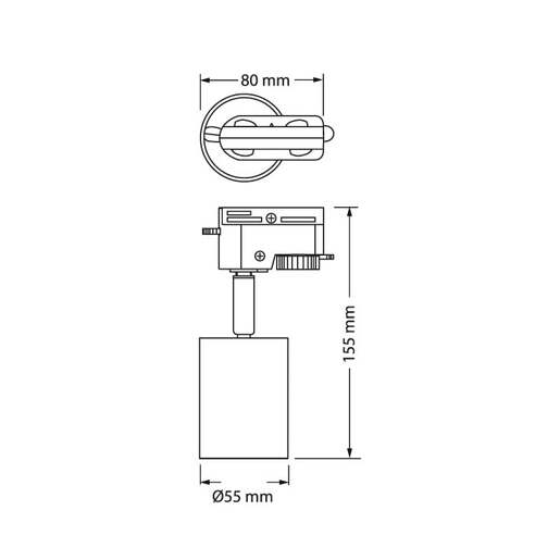 Osram elemental crni monofazni šinski reflektor 6w 4099854598692e