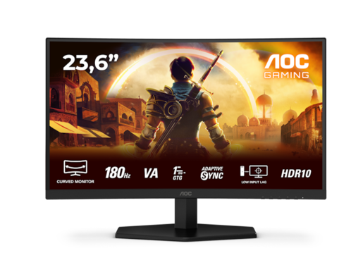 Monitor AOC C24G42E 23.6", VA, FHD, 180Hz, 4ms GtG, HDMIx2, DP, Adaptive Sync, VESA, zakrivljen, gaming