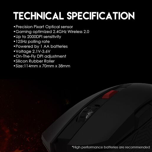Mis Wireless Fantech WG10 Raigor II Space Edition