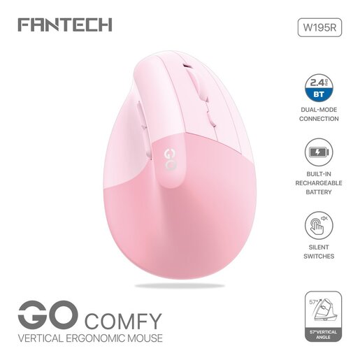 Mis Wireless Fantech W195R GO comfy pink