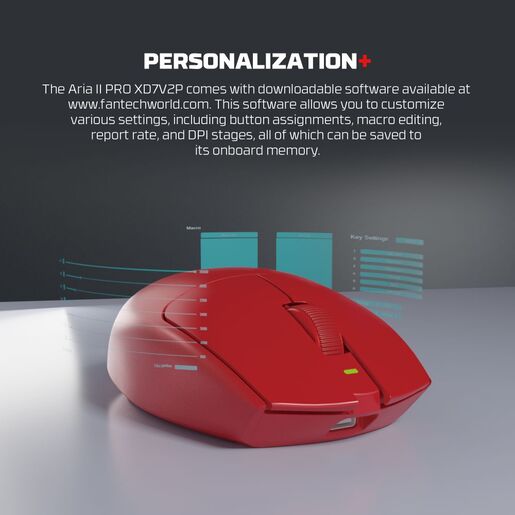 Mis Wireless Gaming Fantech XD7V2P Aria II PRO crni