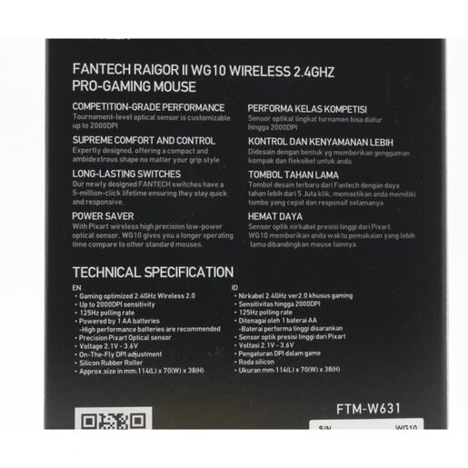 Mis Wireless Fantech WG10 Raigor II crni