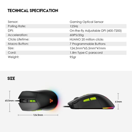 Mis Gaming Fantech VX6 Phantom II crni