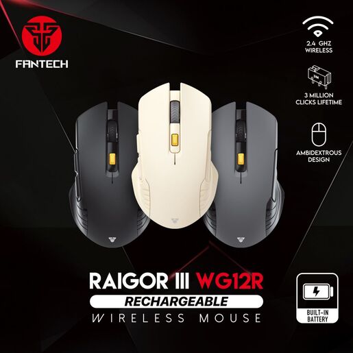 Mis Wireless Fantech WG12R raigor III beli