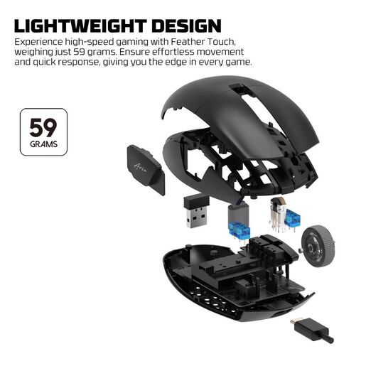 Mis Wireless Gaming Fantech XD7E Aria E crni