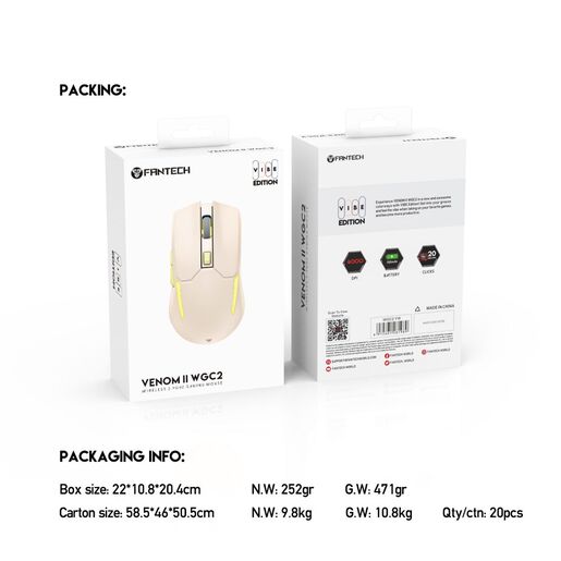 Mis Wireless Gaming Fantech WGC2 Venom II bez