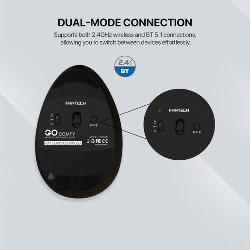 Mis Wireless Fantech W195R GO comfy sivi