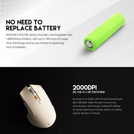 Mis Wireless Fantech WG12R raigor III crni