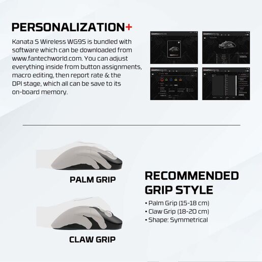 Mis Wireless Gaming Fantech WG9S Kanata S crni