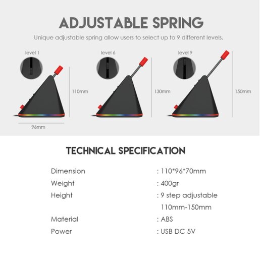 Mouse Bungee Fantech Prisma+ MBR01 RGB crni