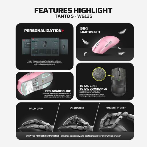 Mis Wireless Gaming Fantech WG13S Tanto S Space Edition