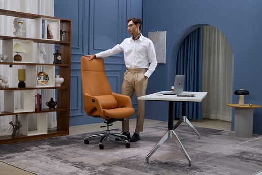 Medics Care Boss Comfort Q7 Masažna Kancelarijska Stolica (Bundeva)