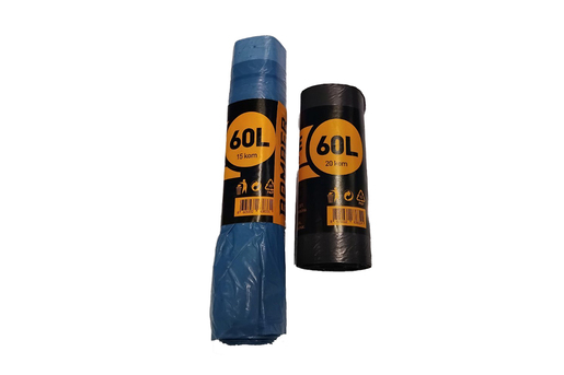 Vreće za smeće bomber 60l 20/1 crna