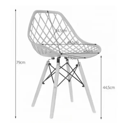 Trpezarijska stolica Skandi - bela 25-KS007