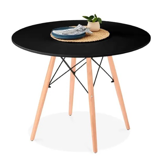 Trpezarijski sto-okrugli Skandi crni 90cm
 25-KS001