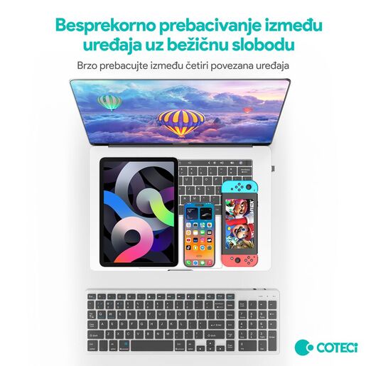 Combo mis i tastatura Coteci 102 siva